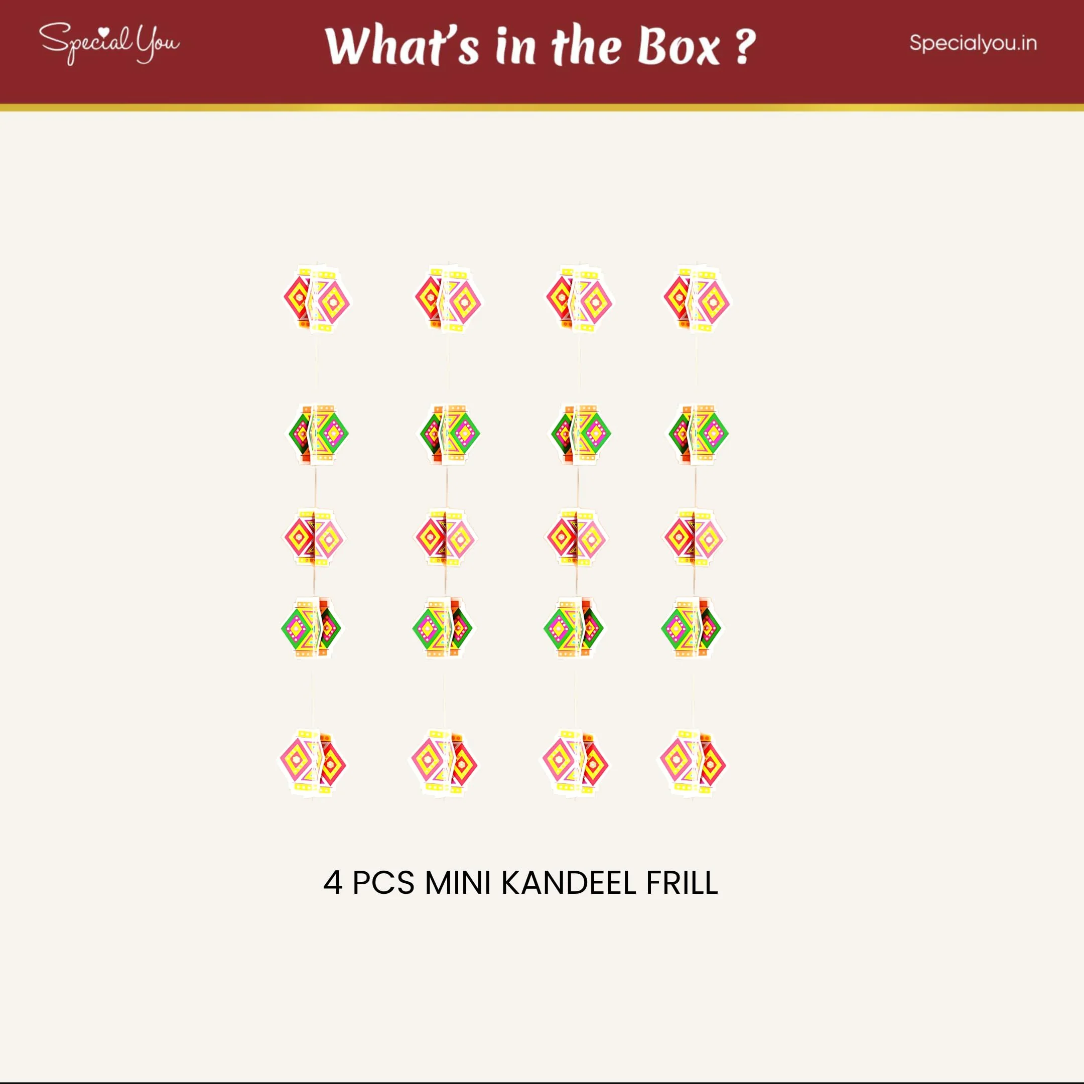 Kandeel Paper Frill for Decoration - Pack of 4 - Image 3