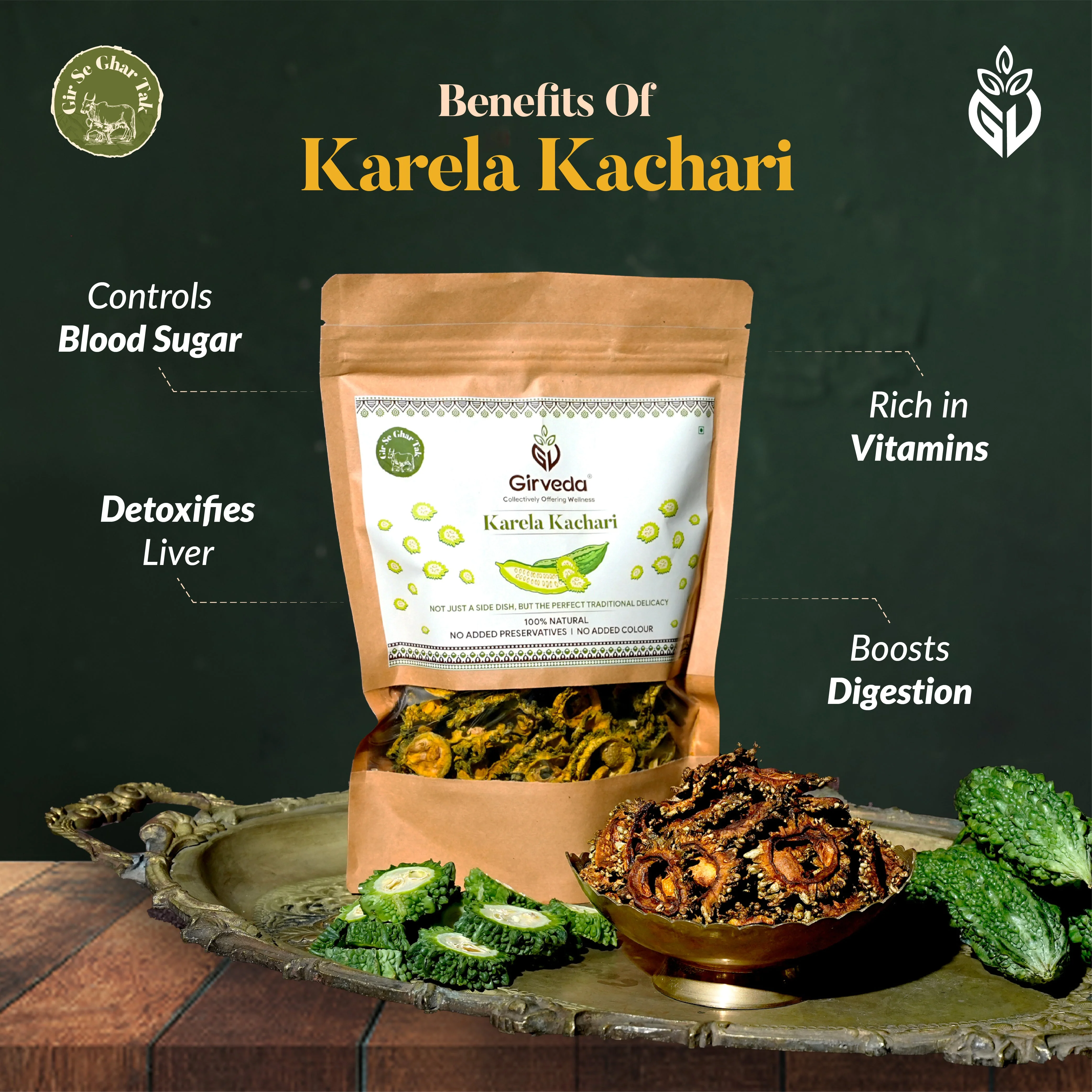 Karela (Bitter Gourd) Kachari 100Gm - Image 2