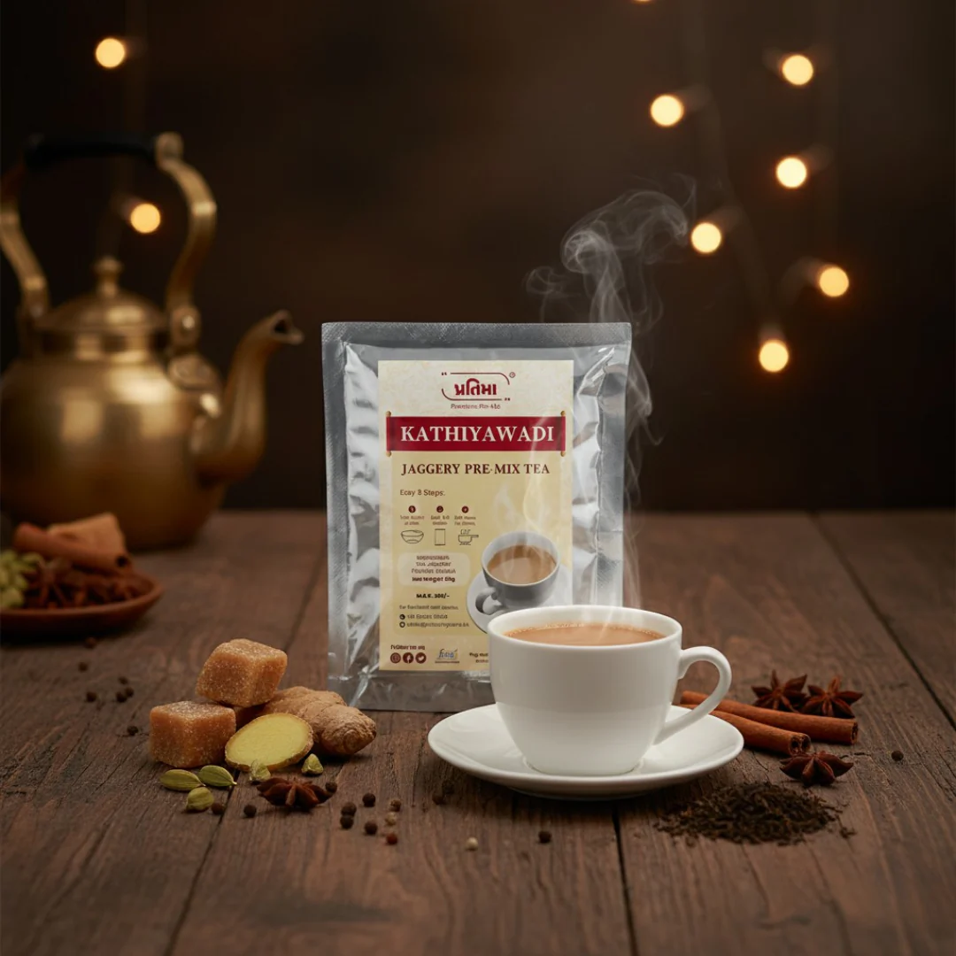 Kathiyawadi Jaggery Tea Pre-Mix – For 250ml Milk - Image 3