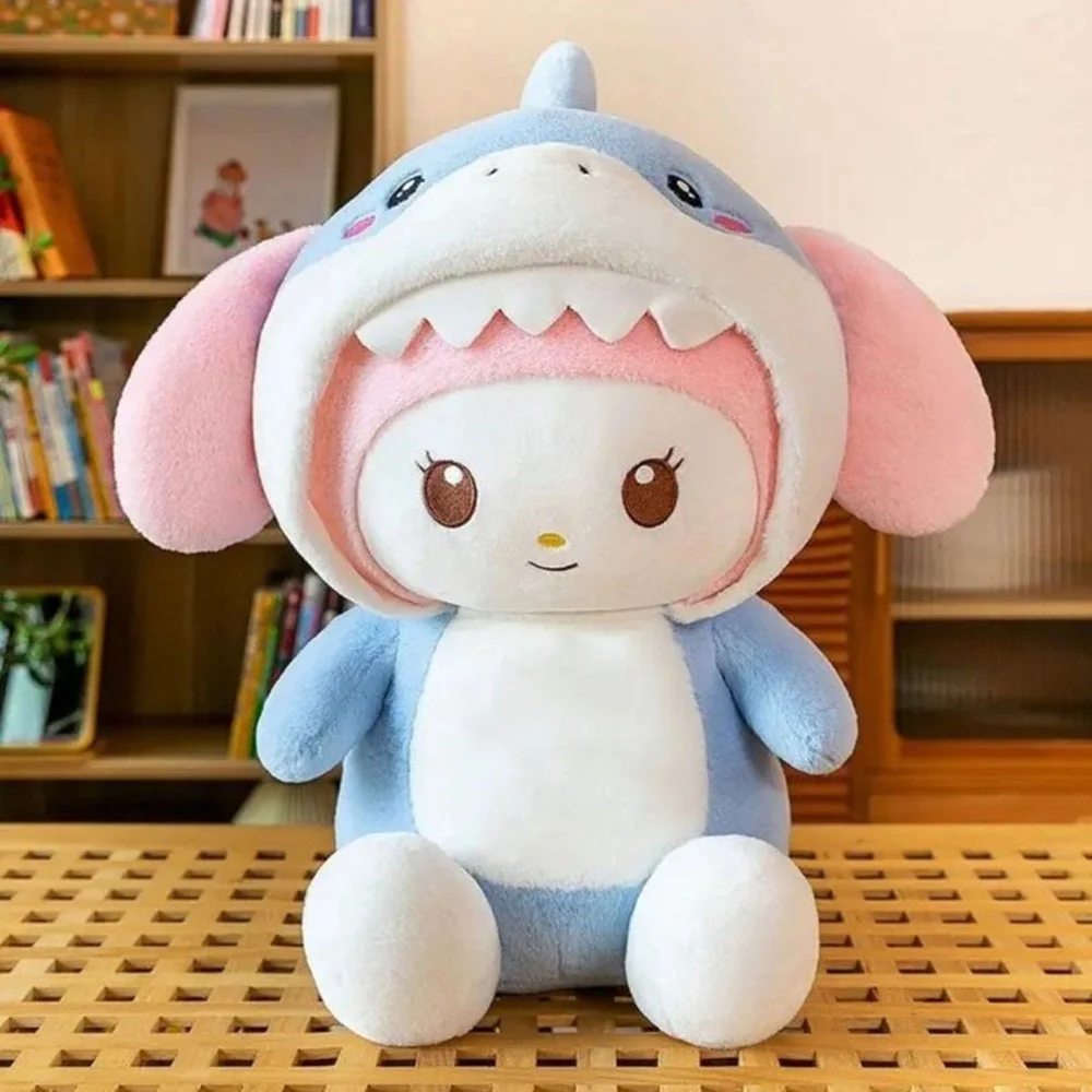Kawaii Shark Bunny Plush Toy – Huggable Stuffed Animal Doll for Cuddles, Home Décor Ultra Soft Bunny Plushie for Kids, Baby Girls, Toddlers & Collectors (40 cm