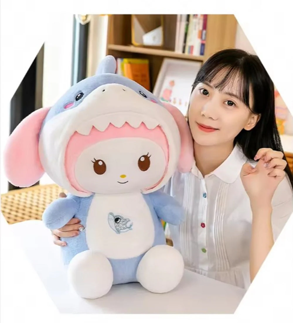 Kawaii Shark Bunny Plush Toy – Huggable Stuffed Animal Doll for Cuddles, Home Décor Ultra Soft Bunny Plushie for Kids, Baby Girls, Toddlers & Collectors (40 cm - Image 6