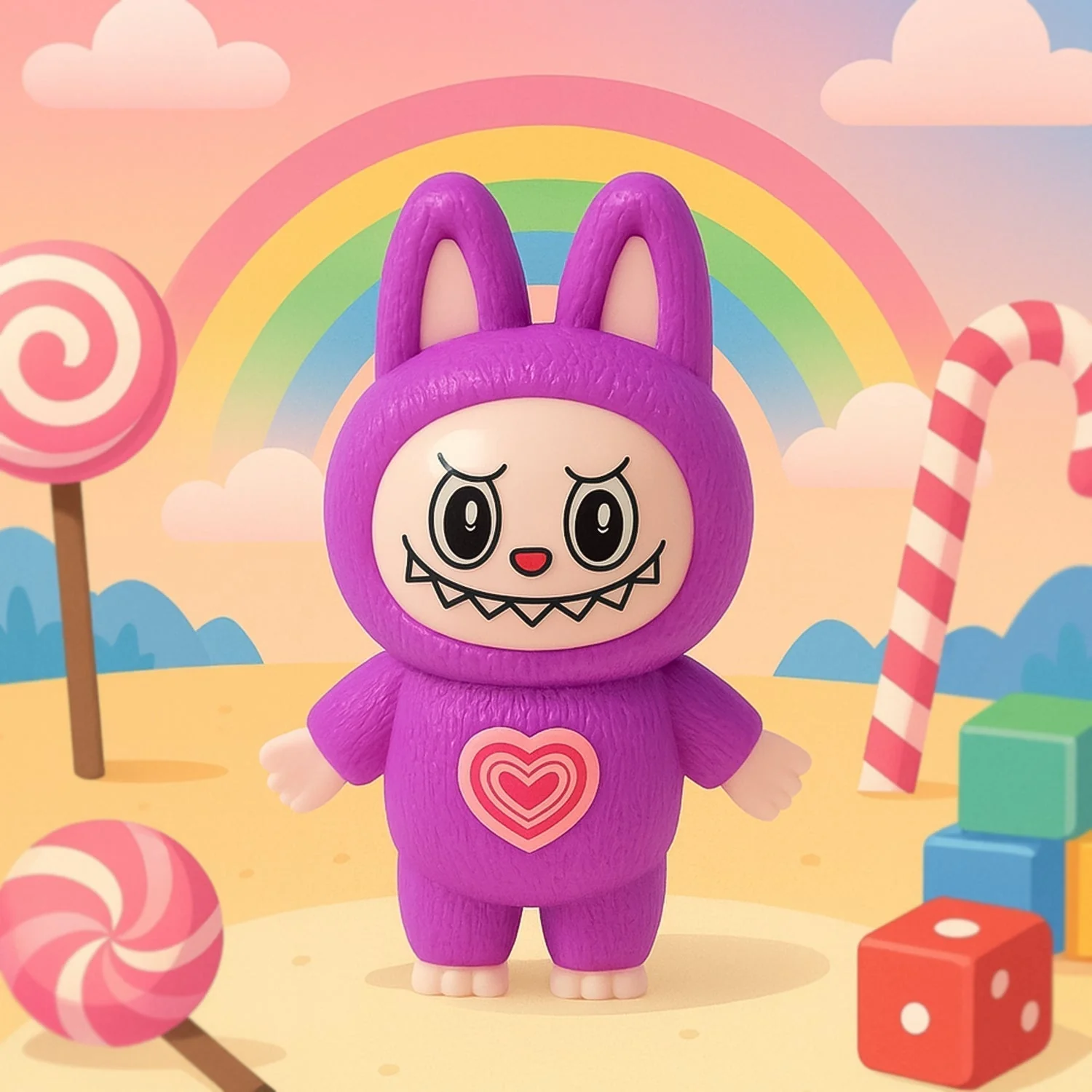KeyBuu: Face-Changing Labubu Keychain Toy with Built-in Key Holder, Flip Expression Keychain & Gift for Kids & Collectors - Image 4