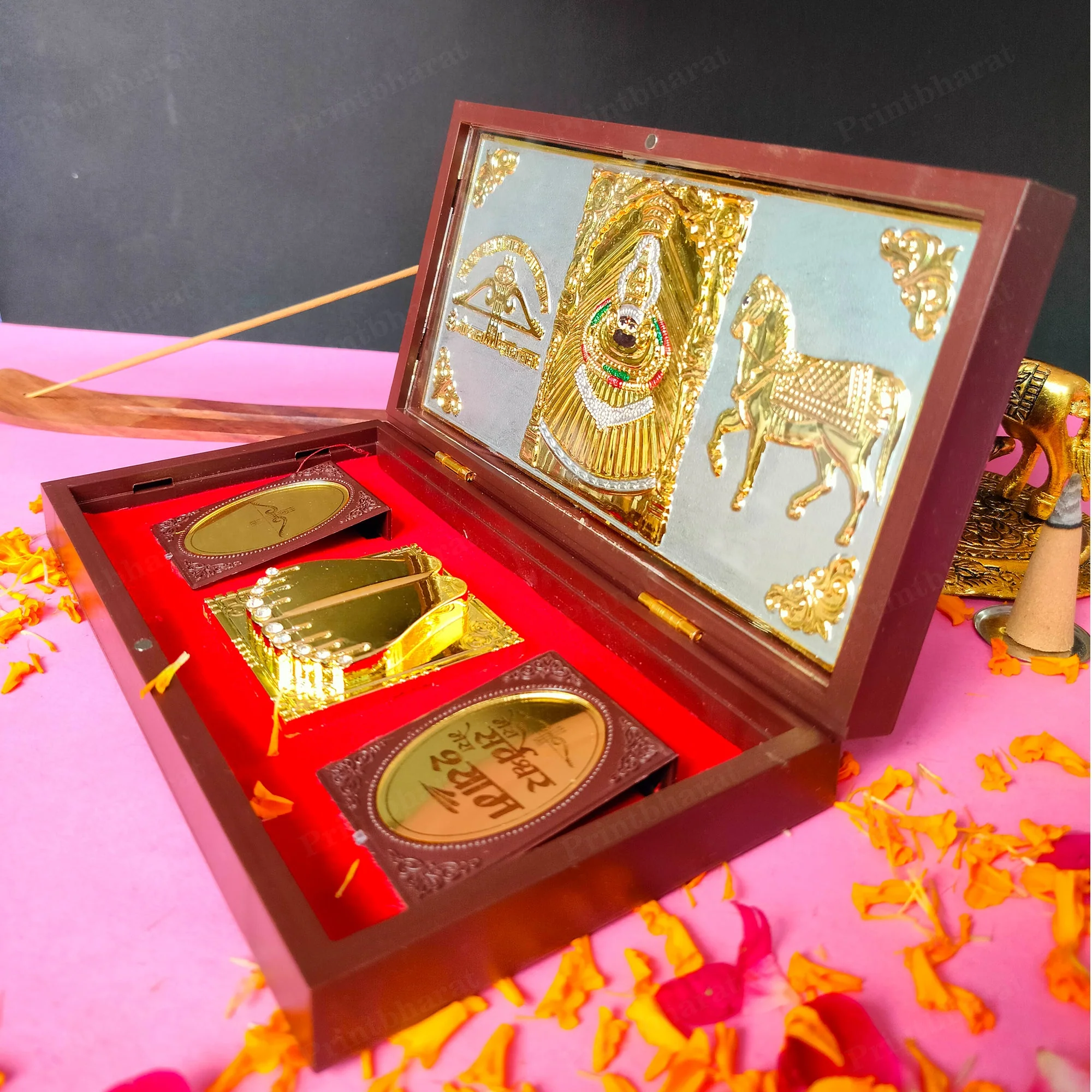 Khatu Shyam Pocket Temple (24 Karat Gold Coated) - Image 19