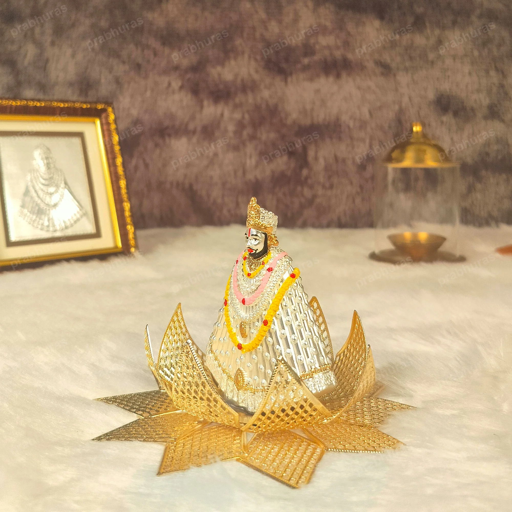 Khatu Shyam With Chalisa Pure Silver Table Top - Image 4