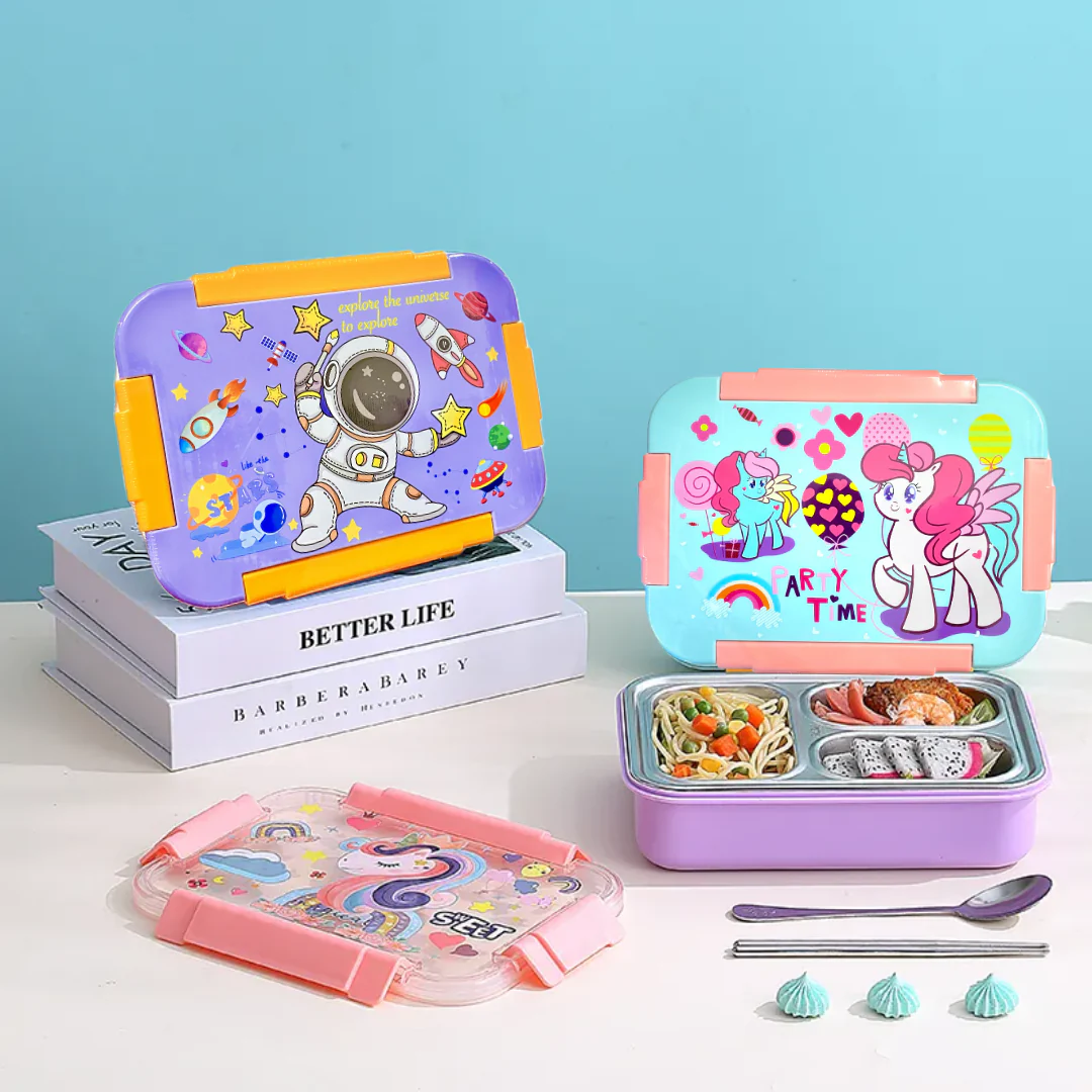 Kids Astronaut Printed Bento Lunch Box - Image 4