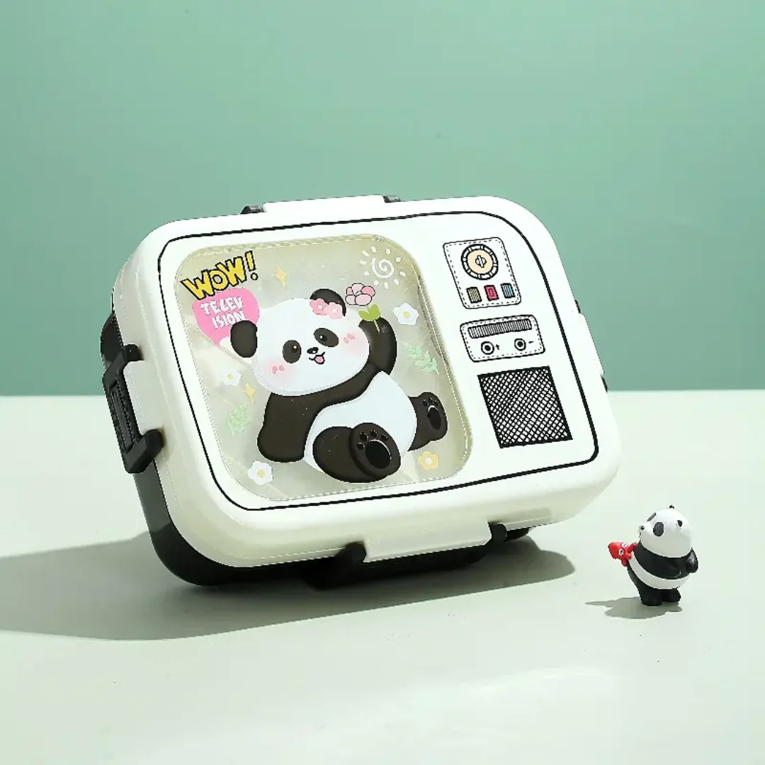 Kids Bento Lunch Box – Cute Leakproof Design with Spoon & Sauce Container | Panda, Astronaut, Unicorn