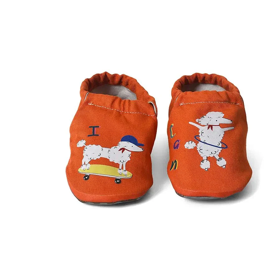 Kids Dog Print Newborn Booties - Image 2