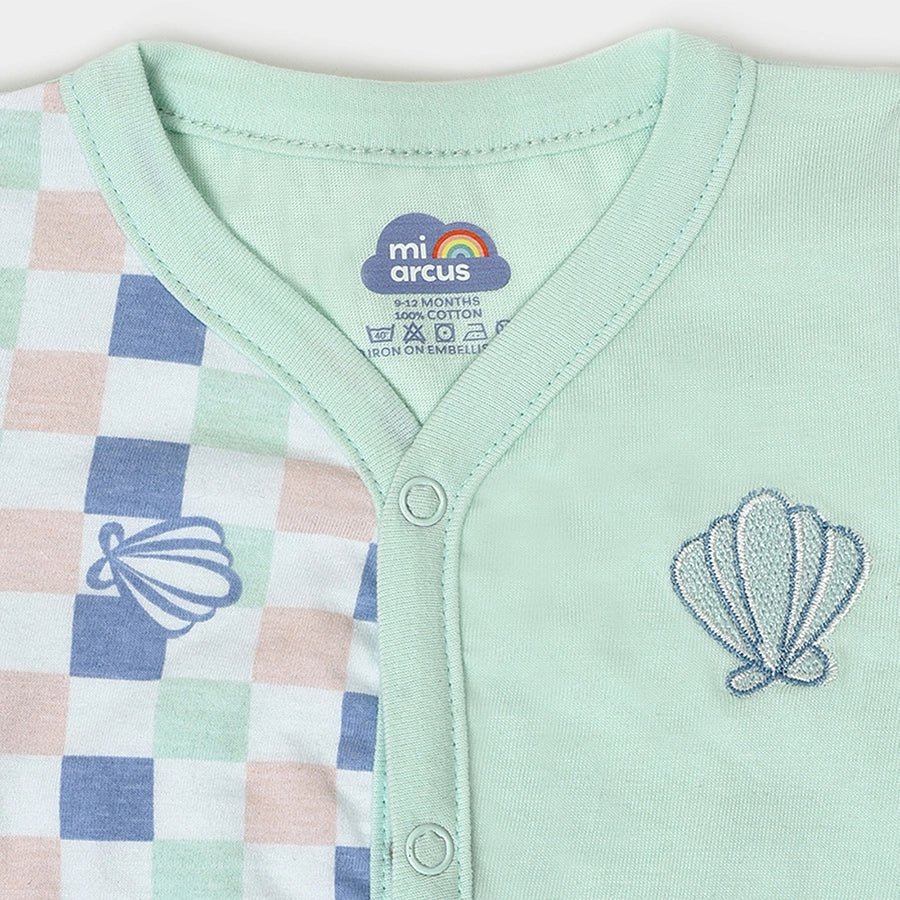 Kids Sea Animal Print Front Open Vest For Baby (Pack Of 3) - Image 10