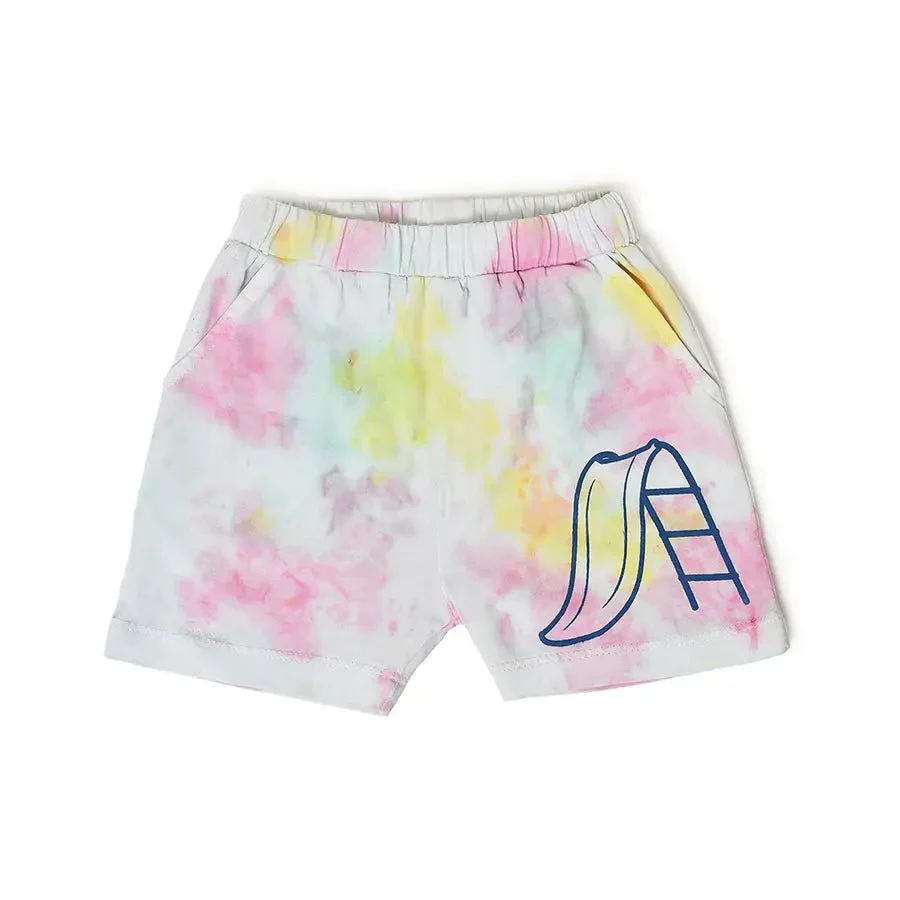 Kids Tie & Dyed Shorts For Baby - Pack Of 2 - Image 5