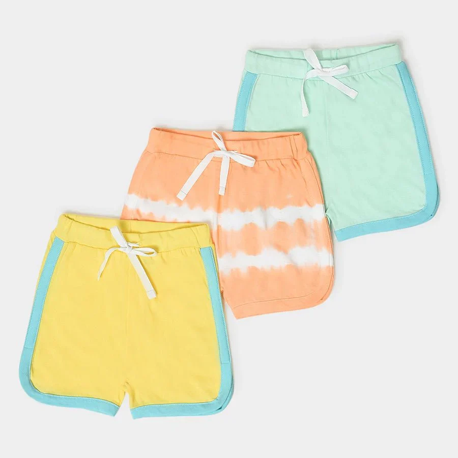 Kids Tie & Dyed Shorts For Baby (Pack Of 3)