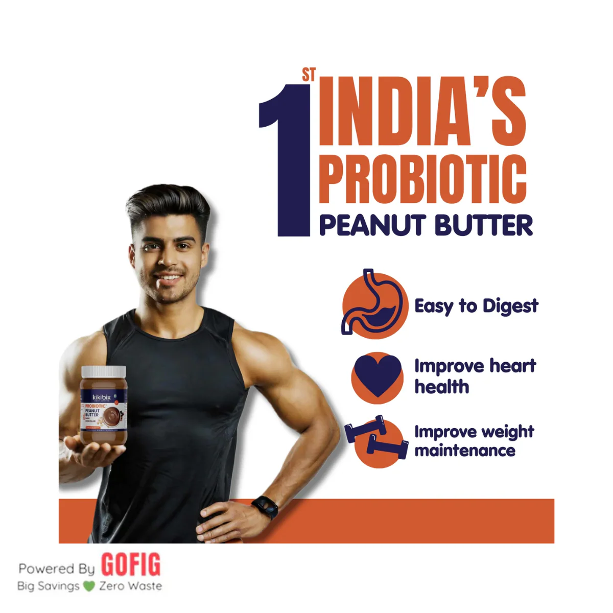 Kikibix Probiotic Dark Chocolate Peanut Butter (340 g) - Image 3