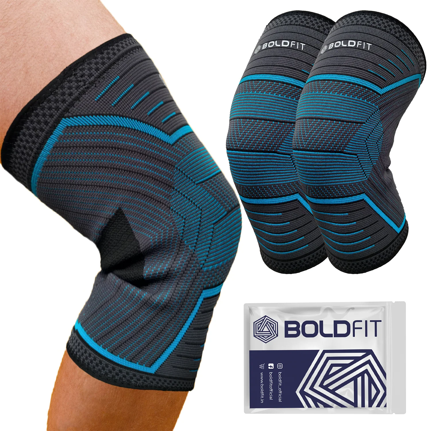 Knee Support Sleeve/Cap-Blue
