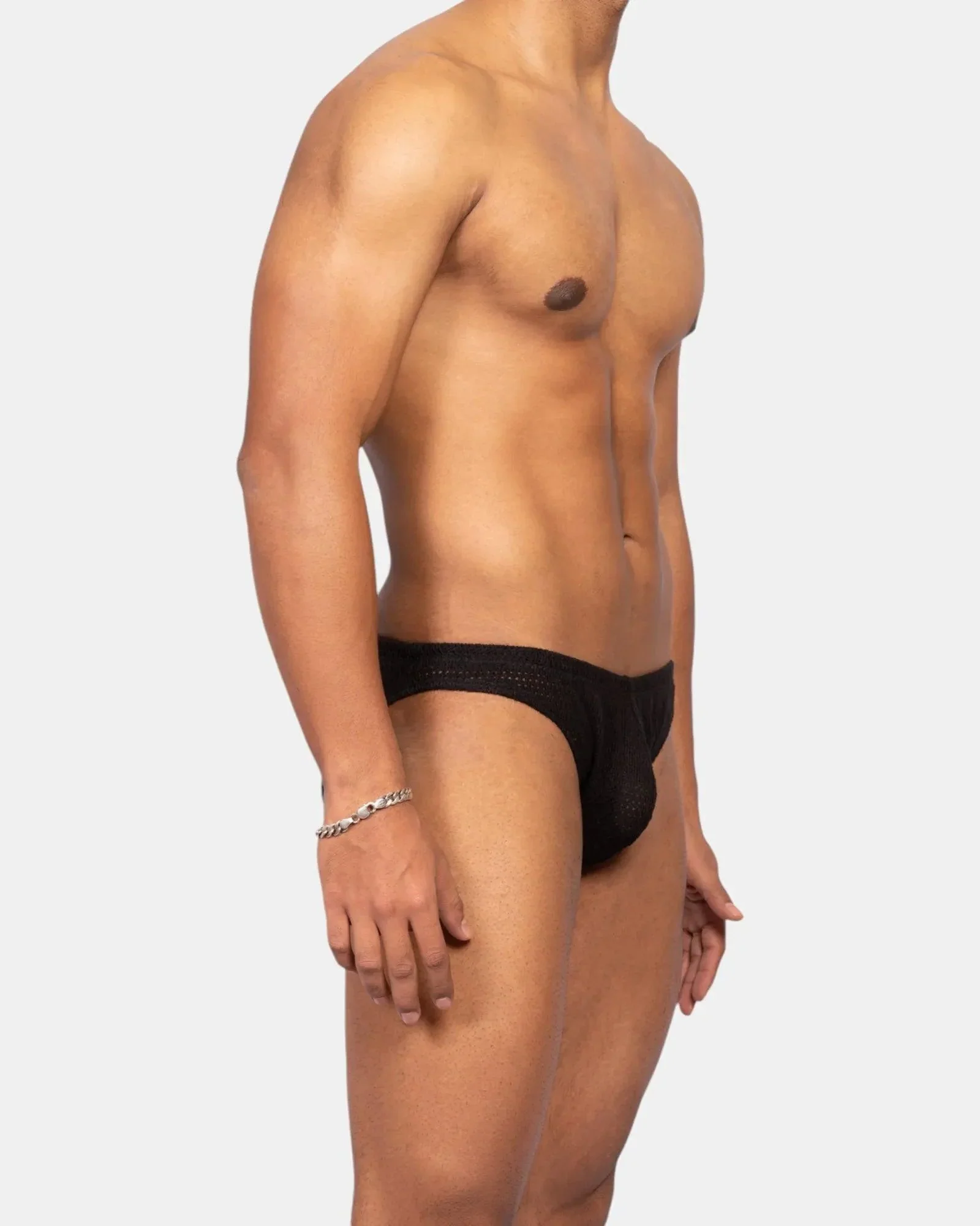Knit Crochet Brief /Black - Image 2