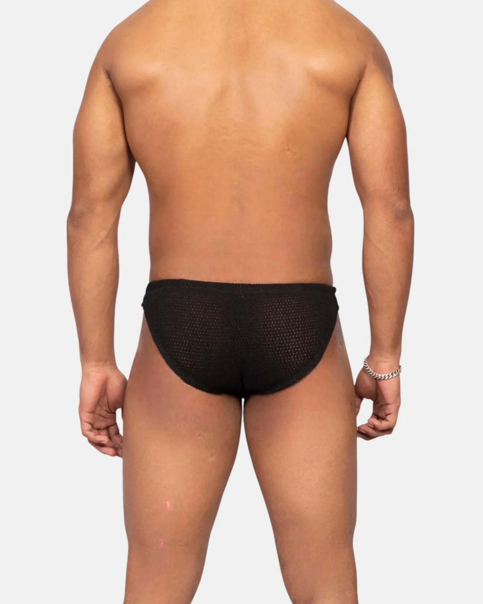 Knit Crochet Brief /Black - Image 3