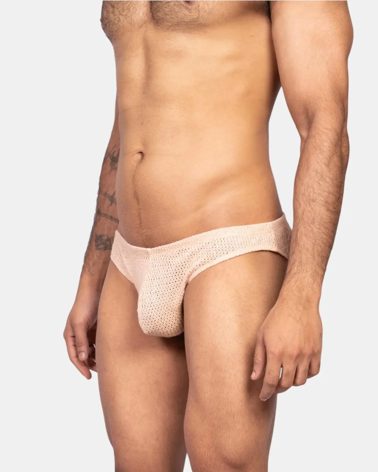 Knit Crochet Brief /Ivory Cream - Image 3