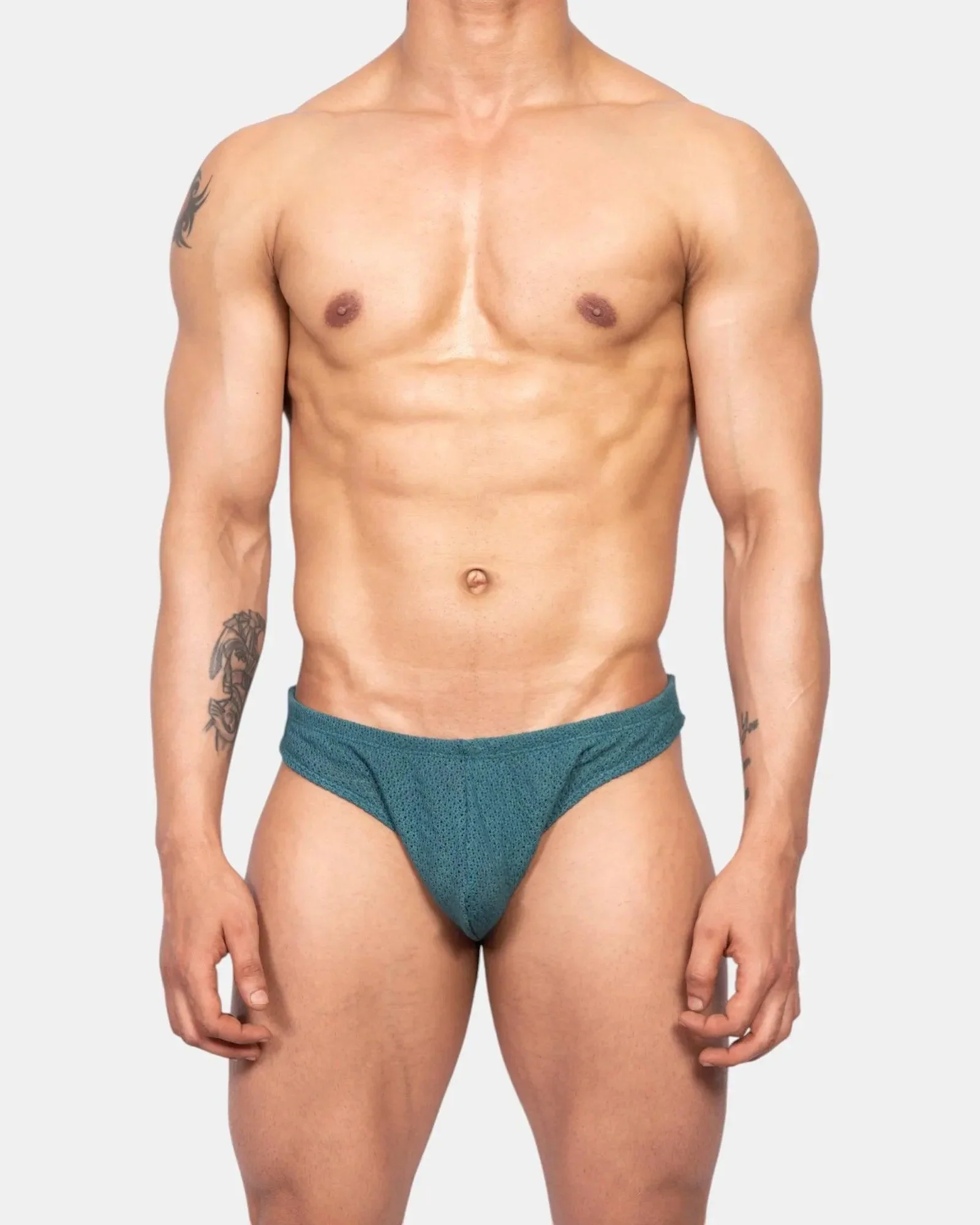 Knit Crochet Brief /Teal Green - Image 10