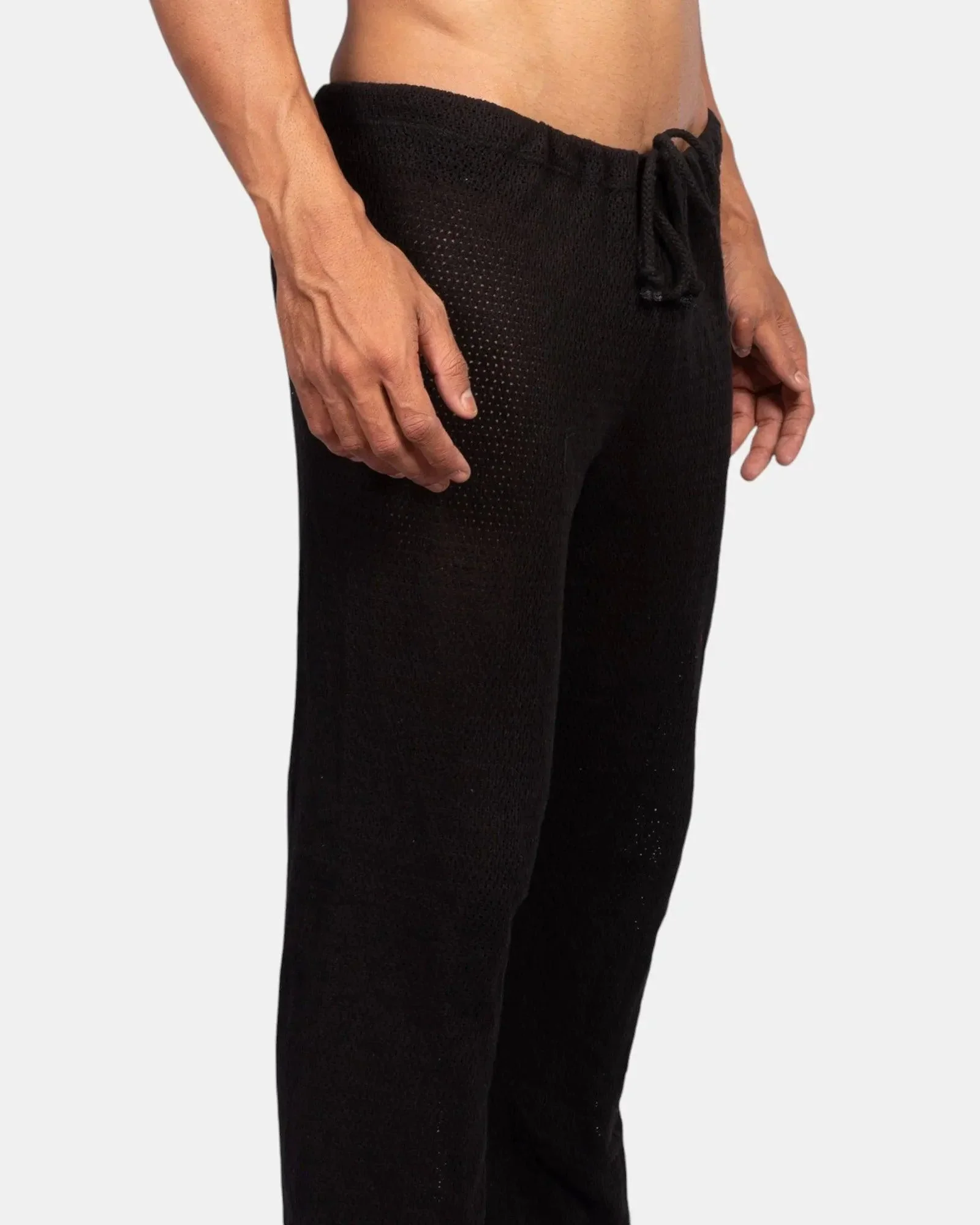 Knit Crochet Pants /Black - Image 2