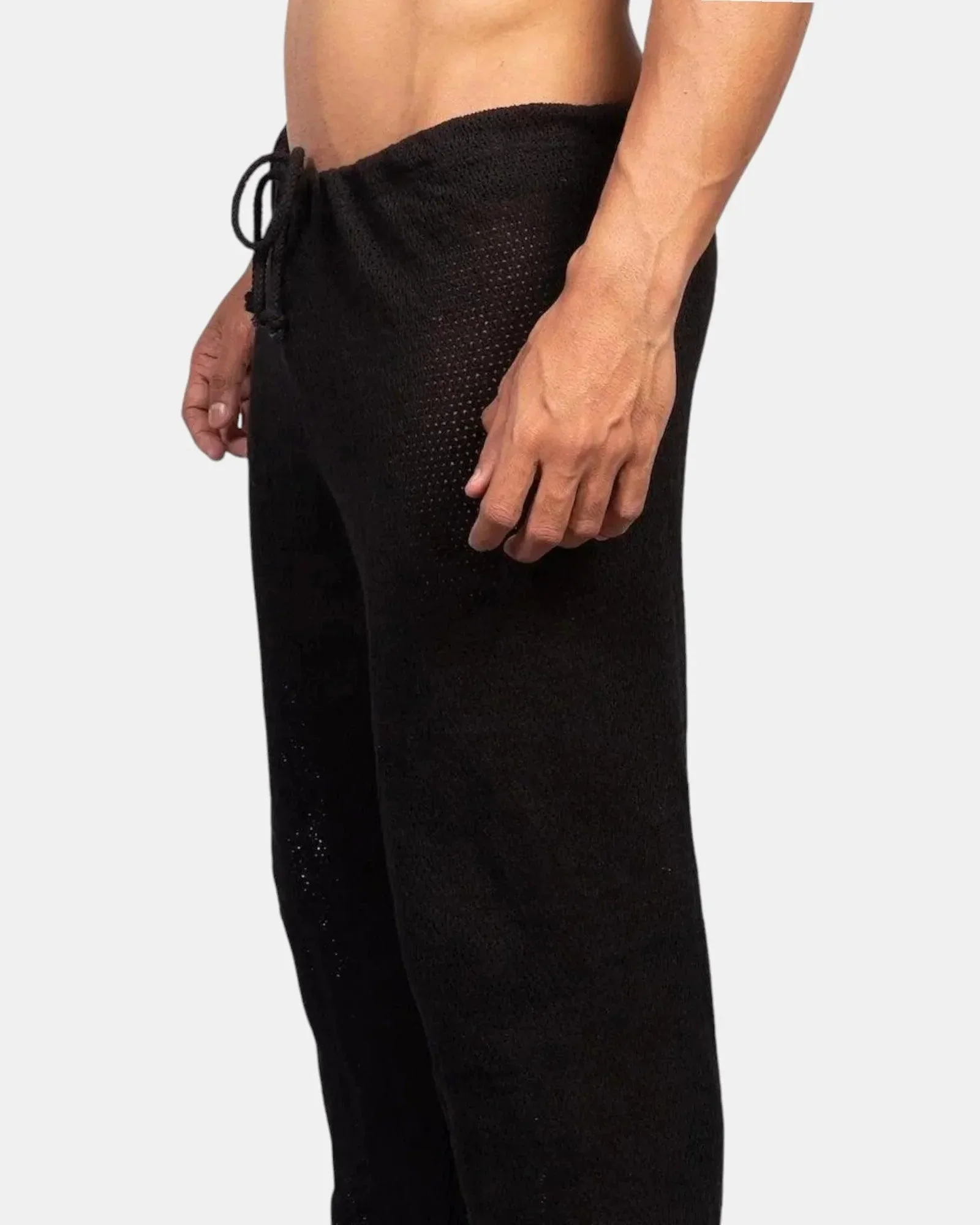 Knit Crochet Pants /Black - Image 4
