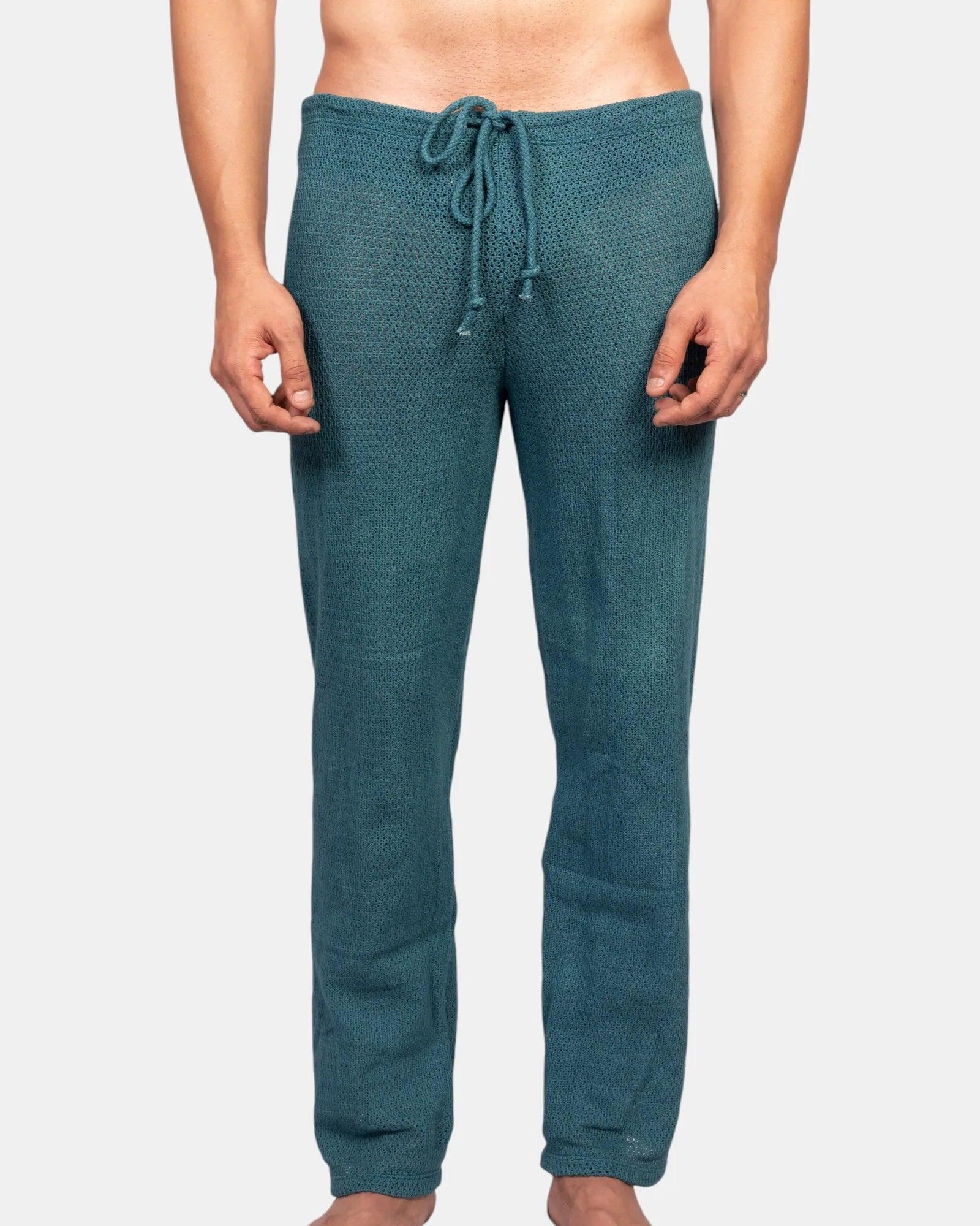 Knit Crochet Pants /Teal Green - Image 13