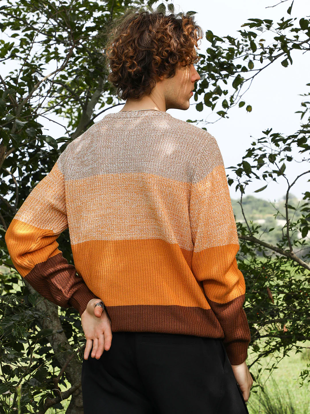 Known Contrast Panel Pullover Sweater - Image 4