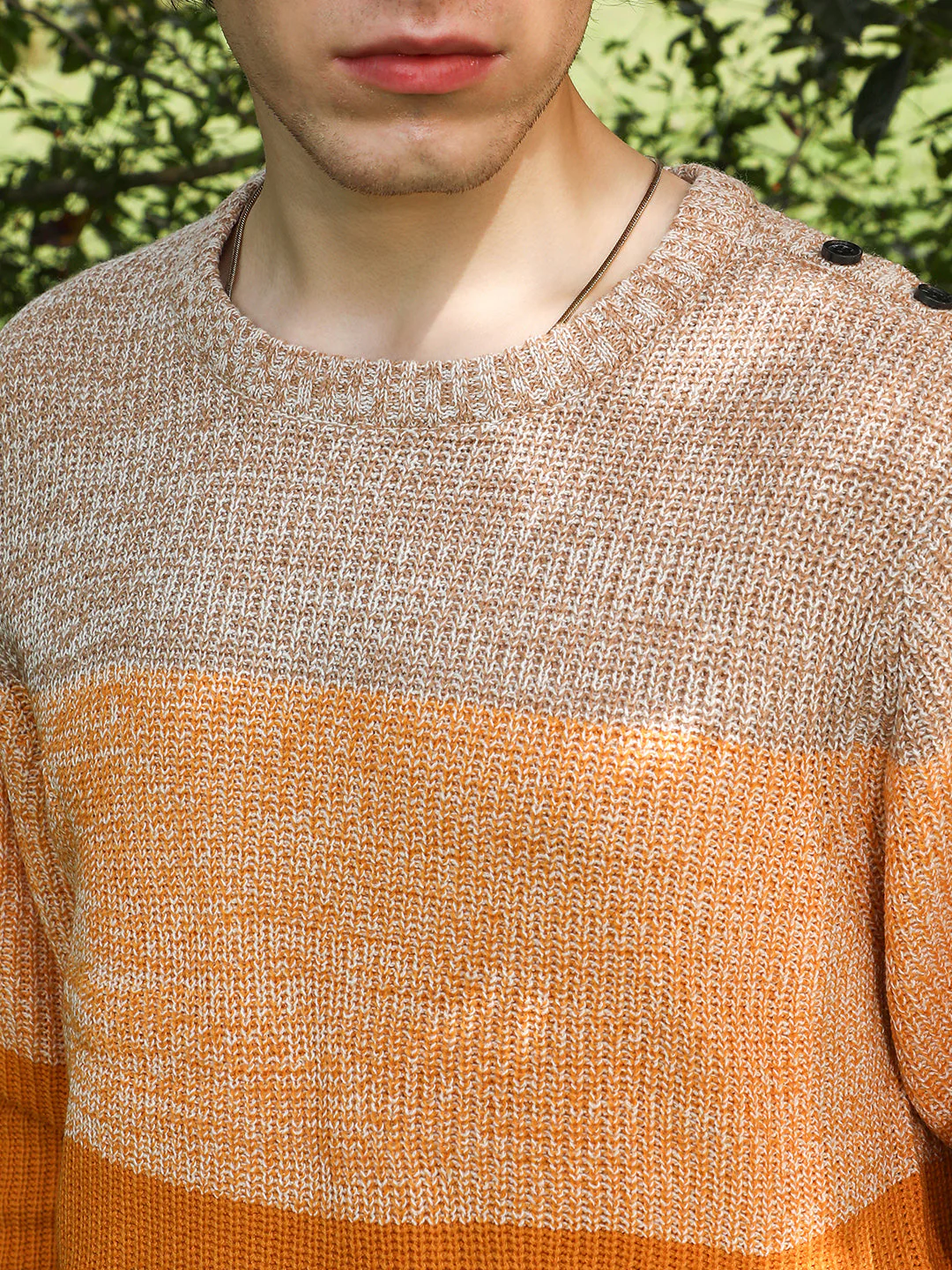 Known Contrast Panel Pullover Sweater - Image 7