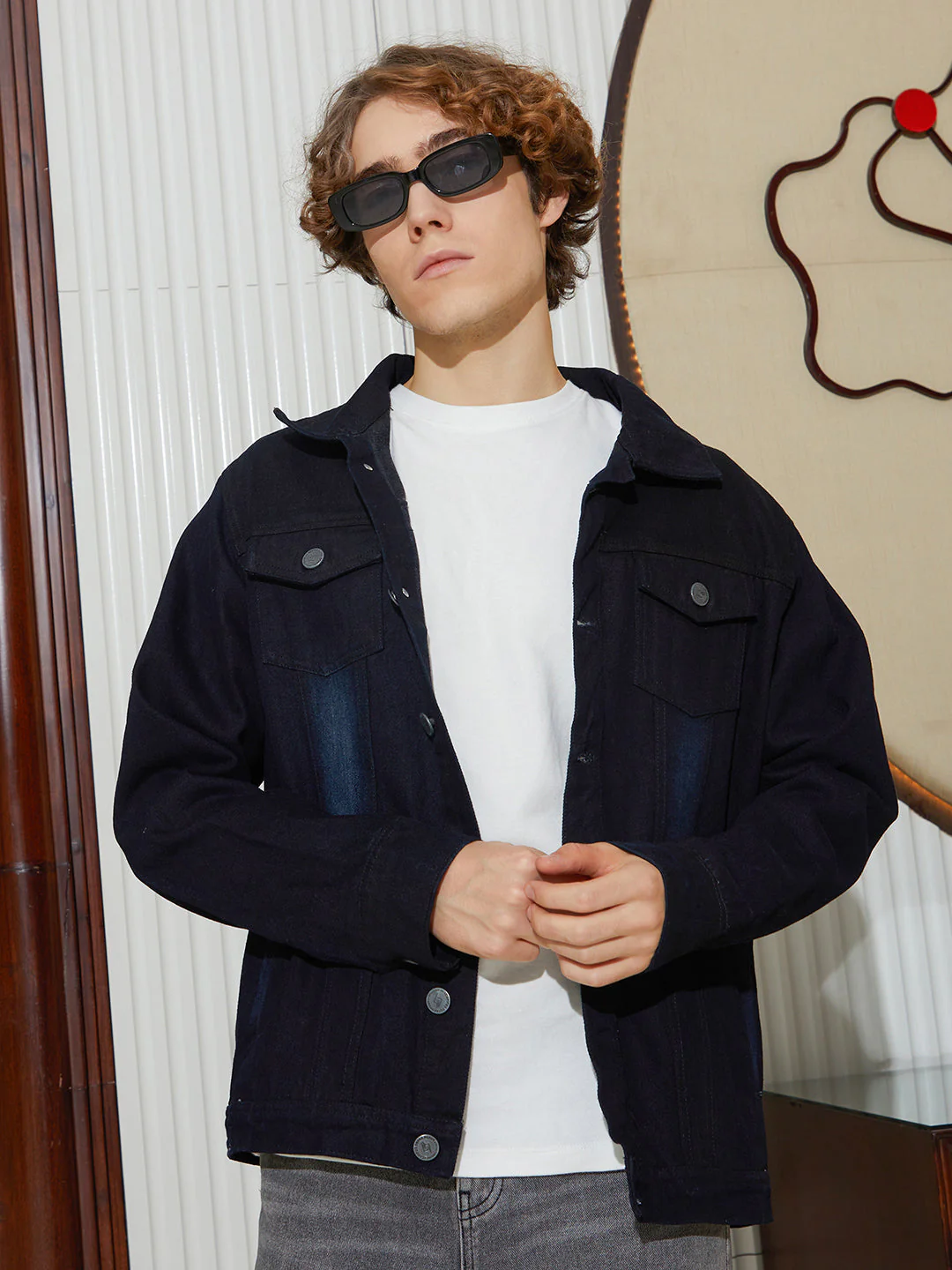 Known Dark-Wash Relaxed Denim Jacket