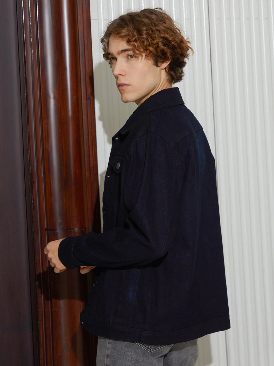 Known Dark-Wash Relaxed Denim Jacket - Image 4