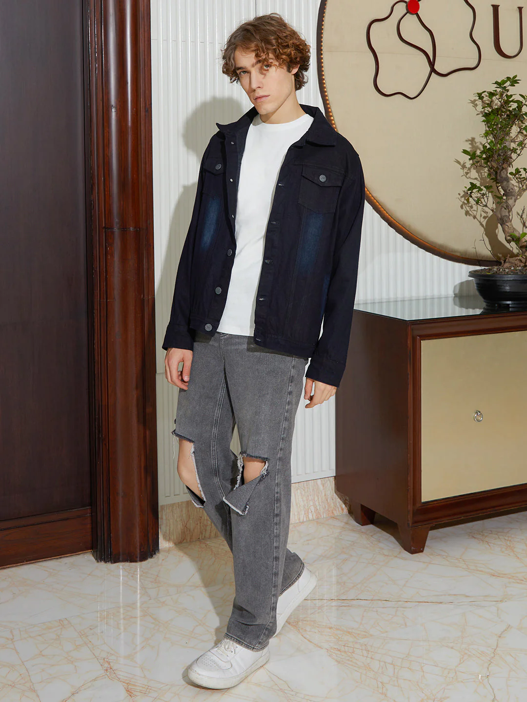 Known Dark-Wash Relaxed Denim Jacket - Image 5