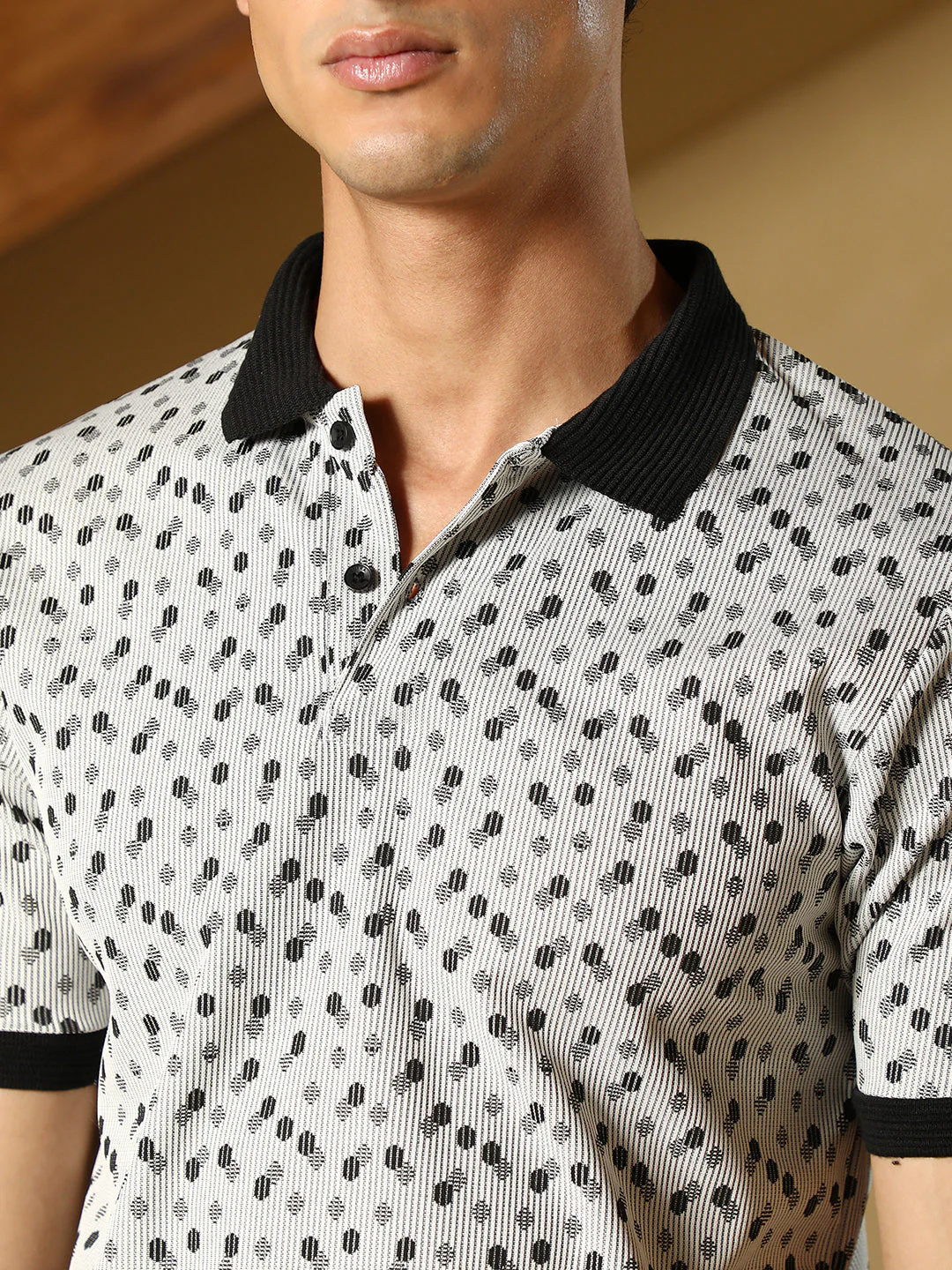 Known Shadowed-Polka Polo T-Shirt - Image 7