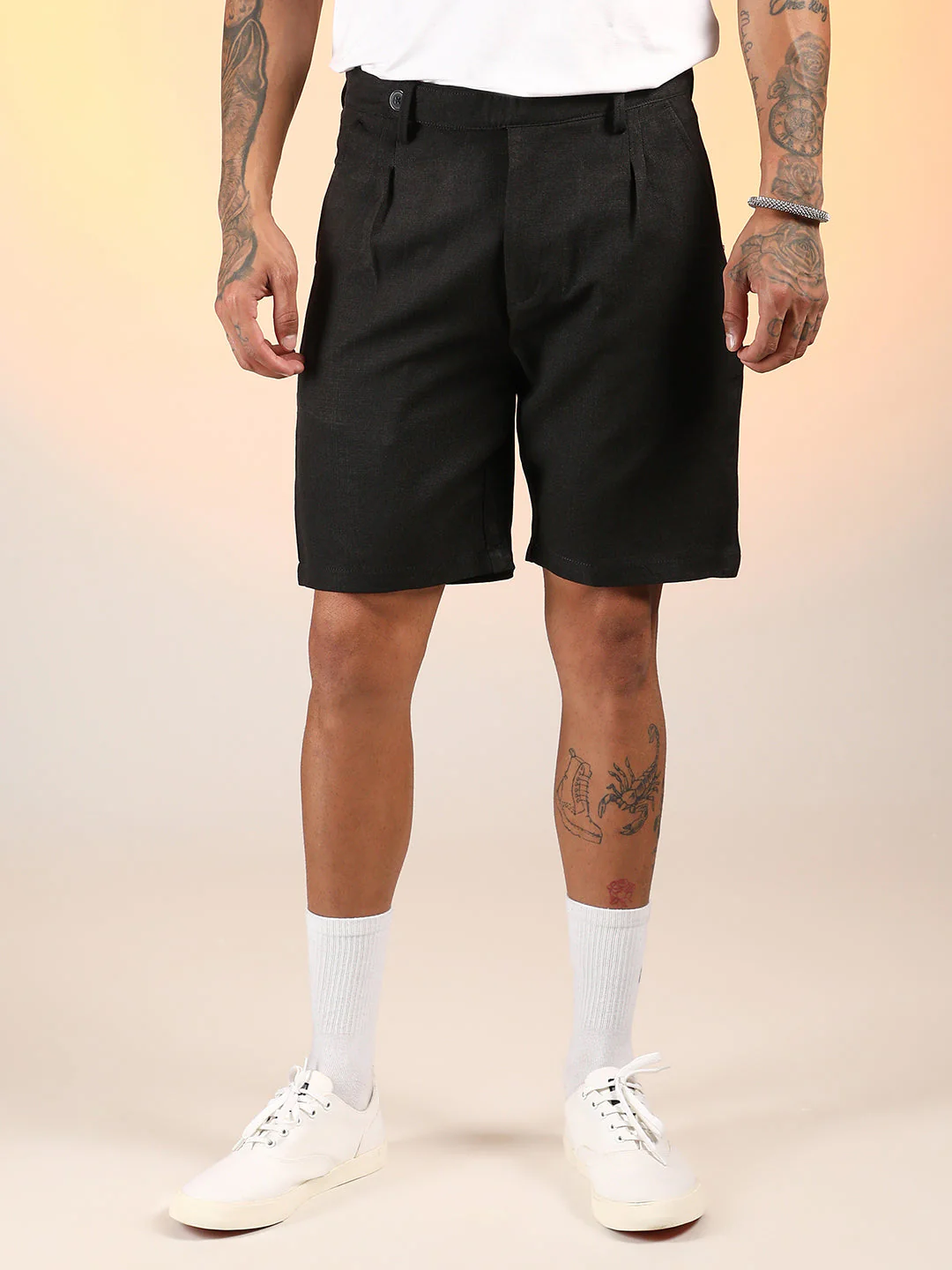 Known Solid Pleated Shorts - Image 2