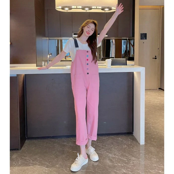 Korean Style Bib Jumpsuit Set - Image 5