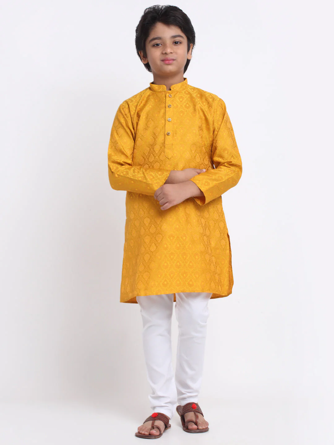 KRAFT INDIA Boy's Jacquard Woven Design  Kurta &  Pyjamas Set - Image 25