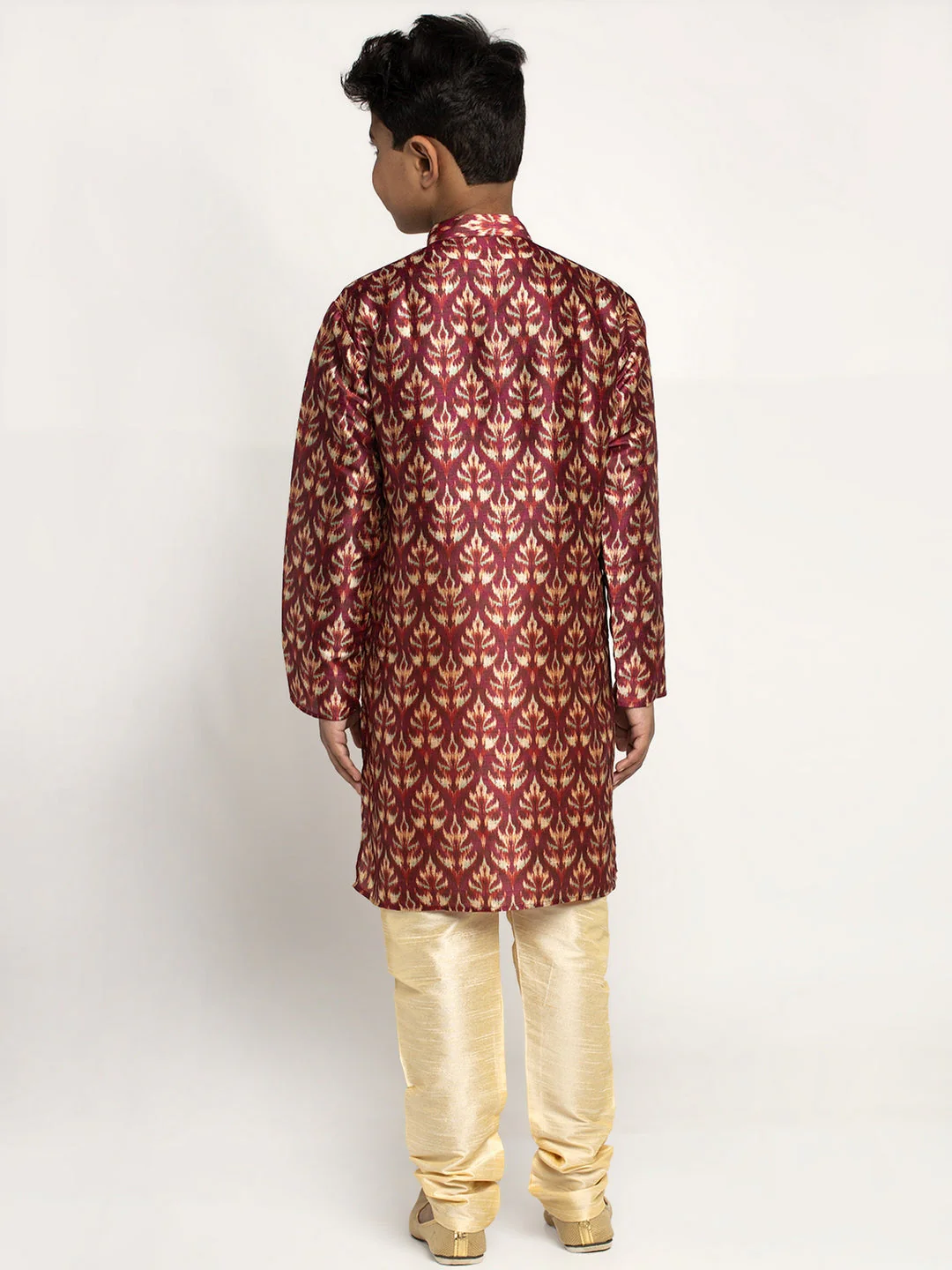 KRAFT INDIA Boy's Silk Blend Printed Kurta and Churidar - Image 17