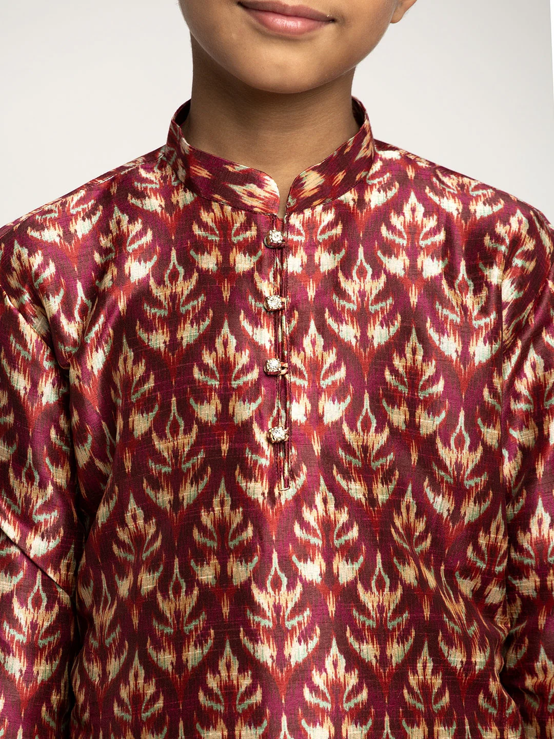 KRAFT INDIA Boy's Silk Blend Printed Kurta and Churidar - Image 19