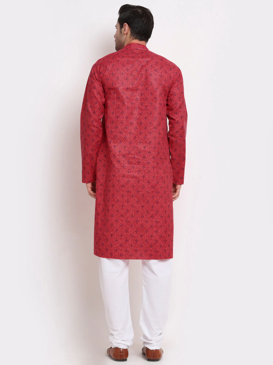 KRAFT INDIA Men Cotton Blend Floral Printed Kurta - Image 3