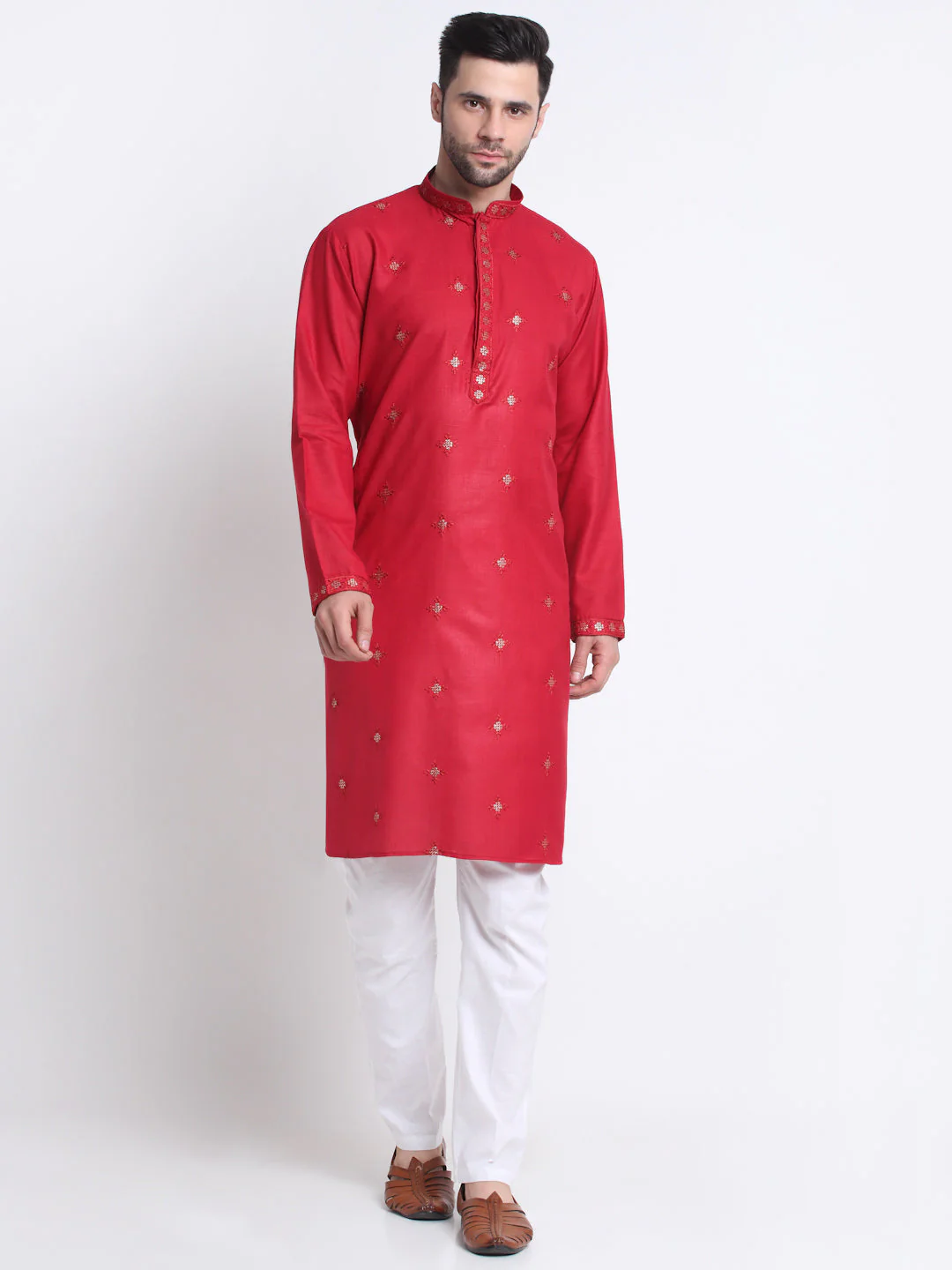 Kraft India Men Cotton Sequence Kurta Only - Image 19