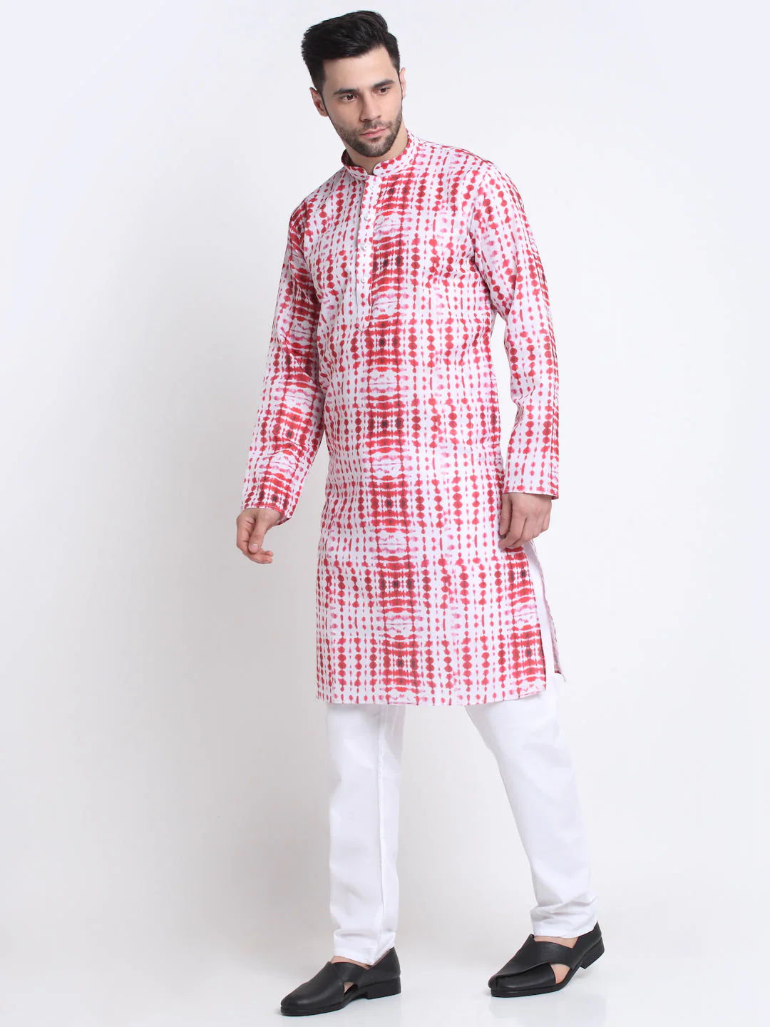 Kraft India Men Cotton Tie-Dye Print Kurta and Pyjama Set
