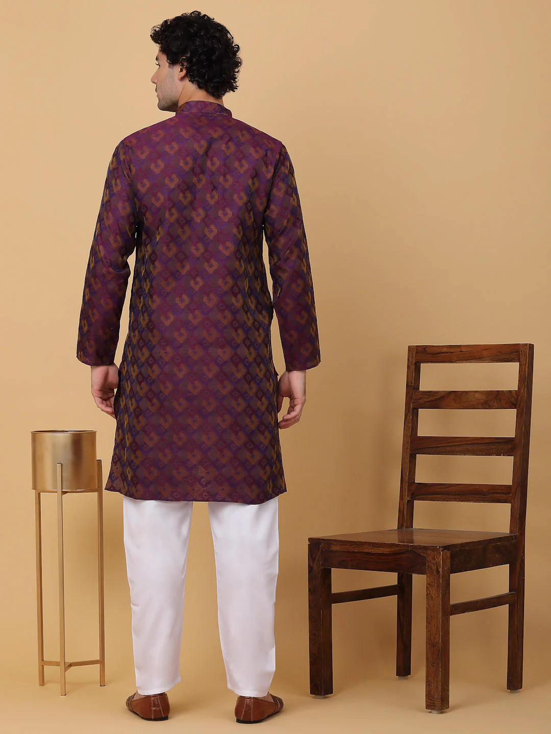KRAFT INDIA Men Jacquard Knee Length Kurta Only - Image 11