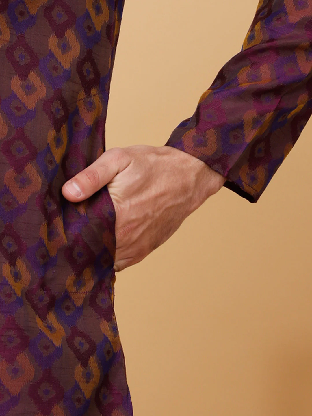 KRAFT INDIA Men Jacquard Knee Length Kurta Only - Image 13