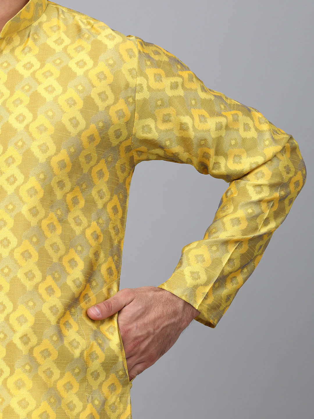 KRAFT INDIA Men Jacquard Knee Length Kurta Only - Image 18