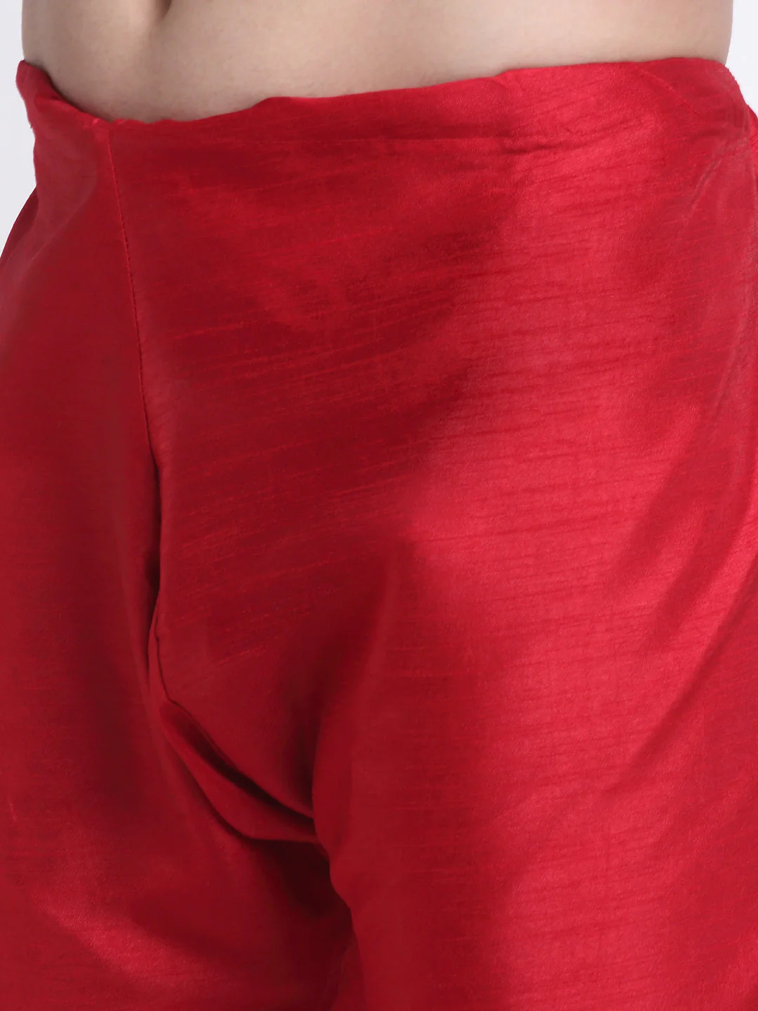 KRAFT INDIA Men Maroon Silk Kurta & Churidar With Sequenced Nehru Jacket - Image 8