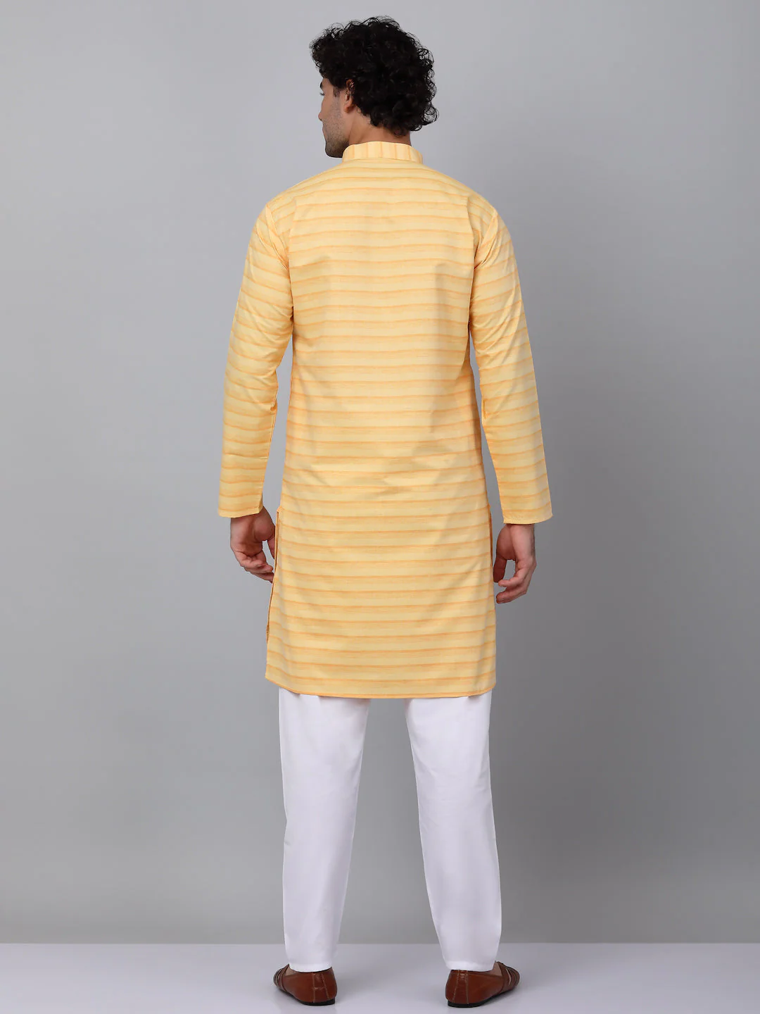 KRAFT INDIA Men Pure Cotton Striped Knee Length Kurta Only - Image 17