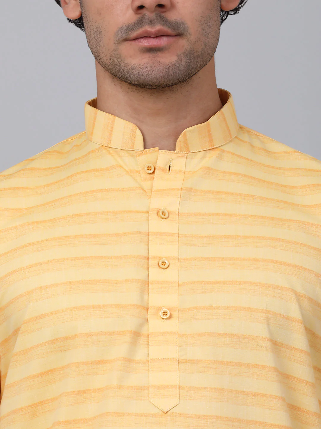KRAFT INDIA Men Pure Cotton Striped Knee Length Kurta Only - Image 18