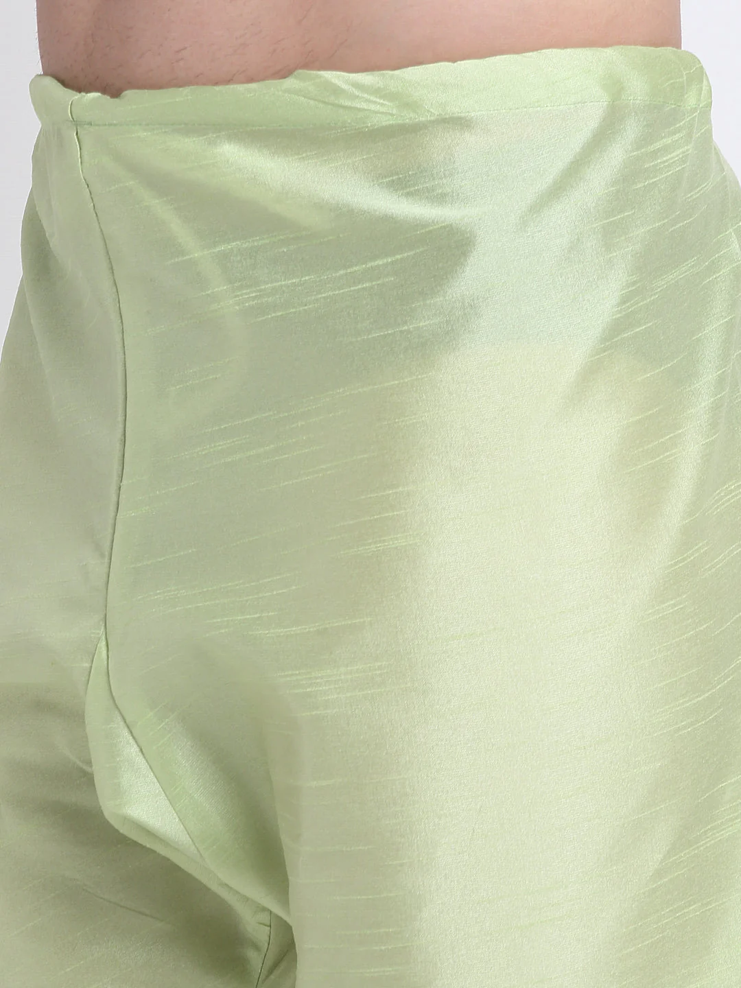 KRAFT INDIA Men Sea Green Silk Kurta & Churidar With Sequenced Nehru Jacket - Image 18