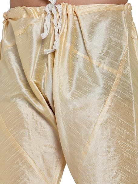 KRAFT INDIA Mens Beige Kurta and churidar with embroided Zari Nehru jacket - Image 8