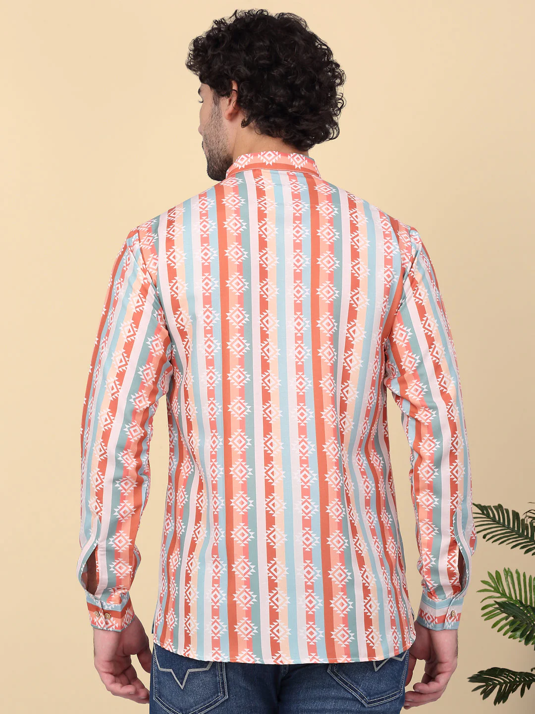 KRAFT INDIA Men's Cotton Ethnic Motifs Printed Short Waist Length Kurta - Image 12