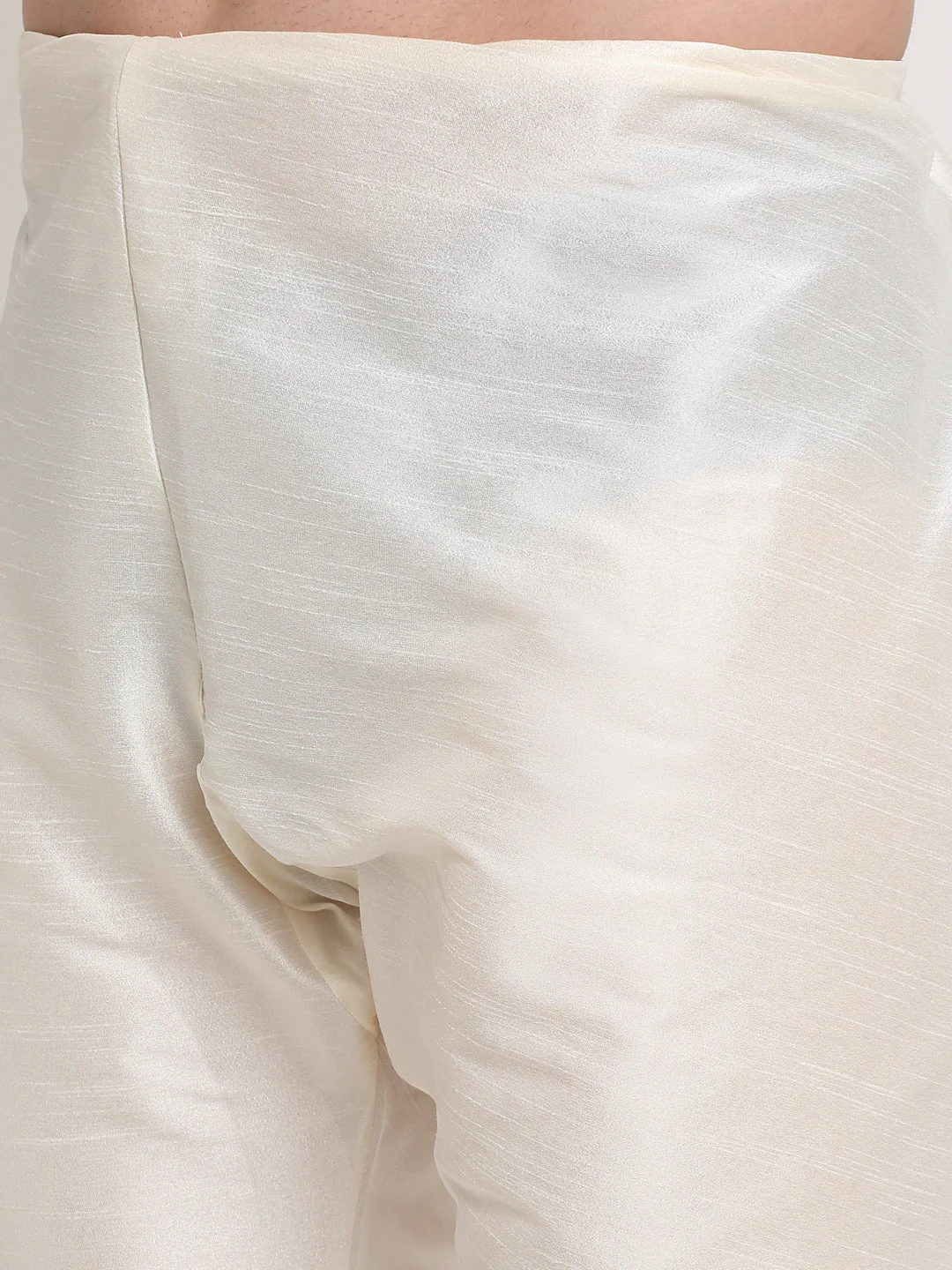 KRAFT INDIA Mens Cream Silk Blend Kurta and churidar with Paisley Nehru jacket - Image 32
