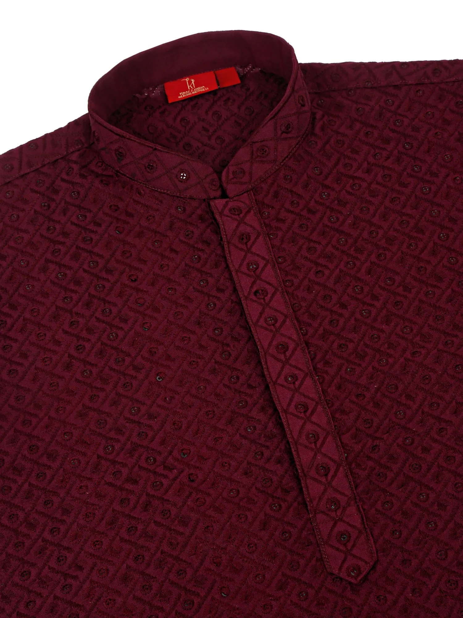 KRAFT INDIA Men's Linen Straight Floral Printed Kurta With Elastic Waistband Pyjama set - Image 25
