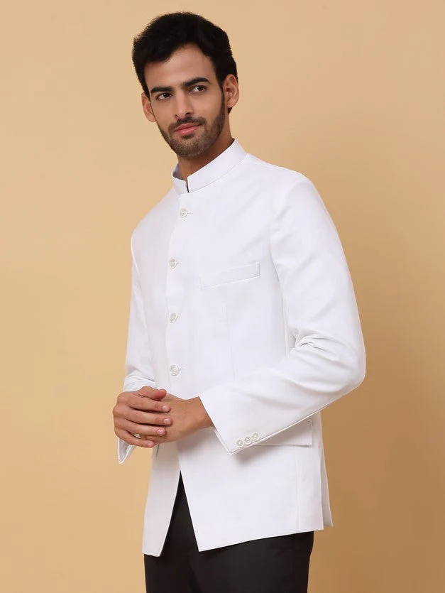 KRAFT INDIA Men's Regular Fit Solid Cotton Twill Bandhgala Coat - Image 13