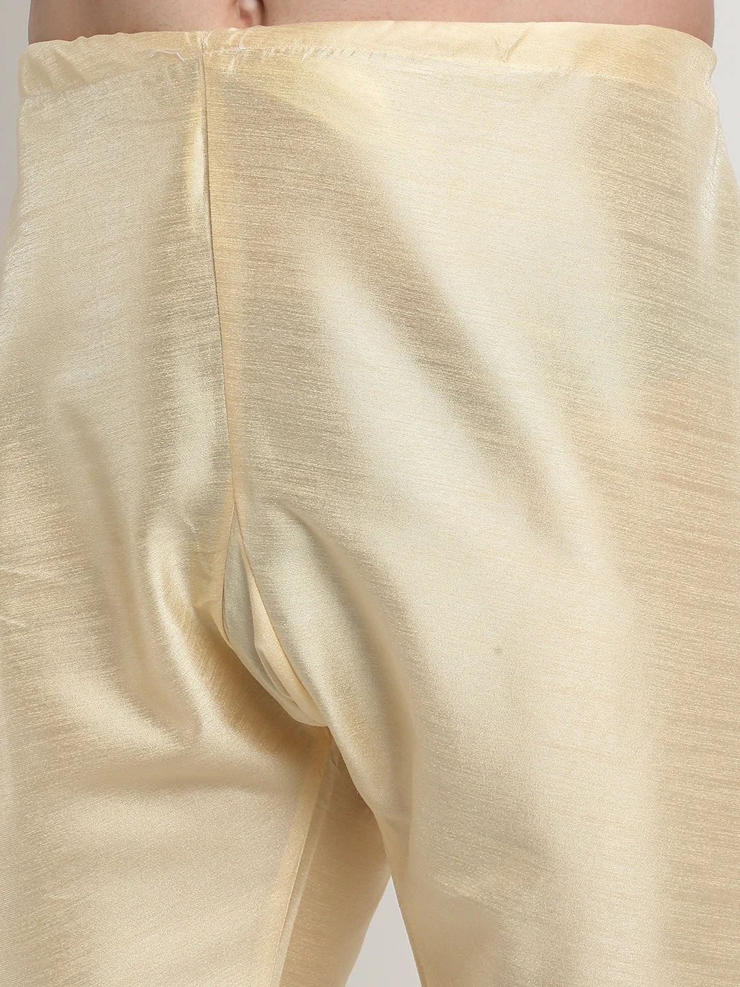 KRAFT INDIA Men's Silk Polka Dotted Jacquard Kurta & Beige Churidar Set - Image 21